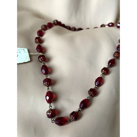 NEW WITH TAG Maximal Art Reindeer Plaid Charm Necklace with Red Crystal Chain - Picture 5 of 7